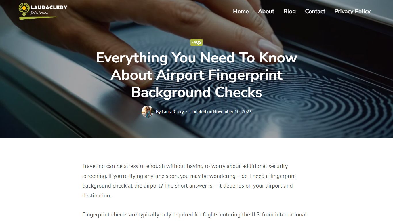 Everything You Need To Know About Airport Fingerprint Background Checks ...