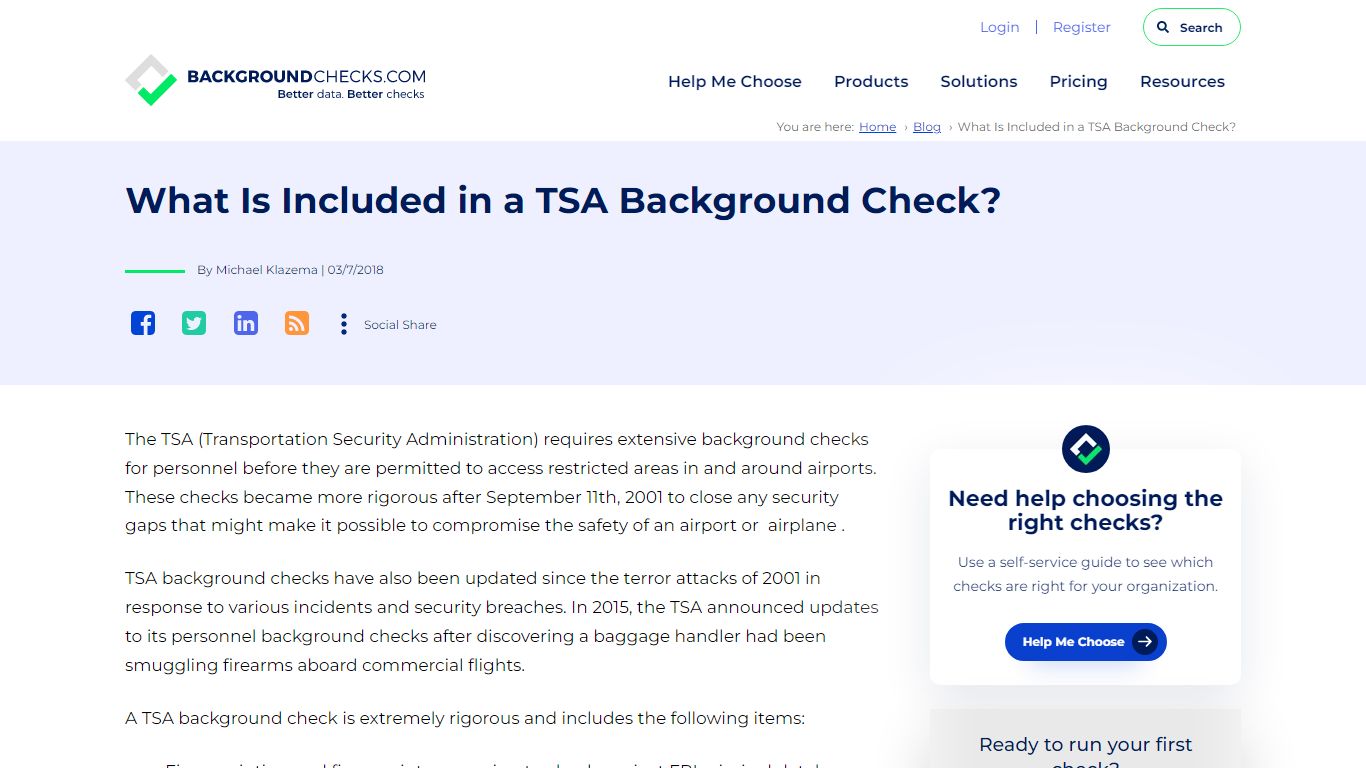 What Is Included in a TSA Background Check?